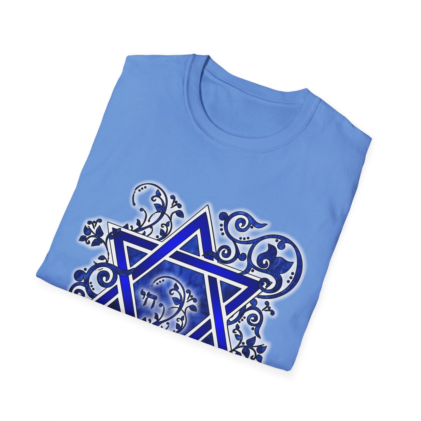 Denim Flower Star of David - Softstyle Unisex Tee
