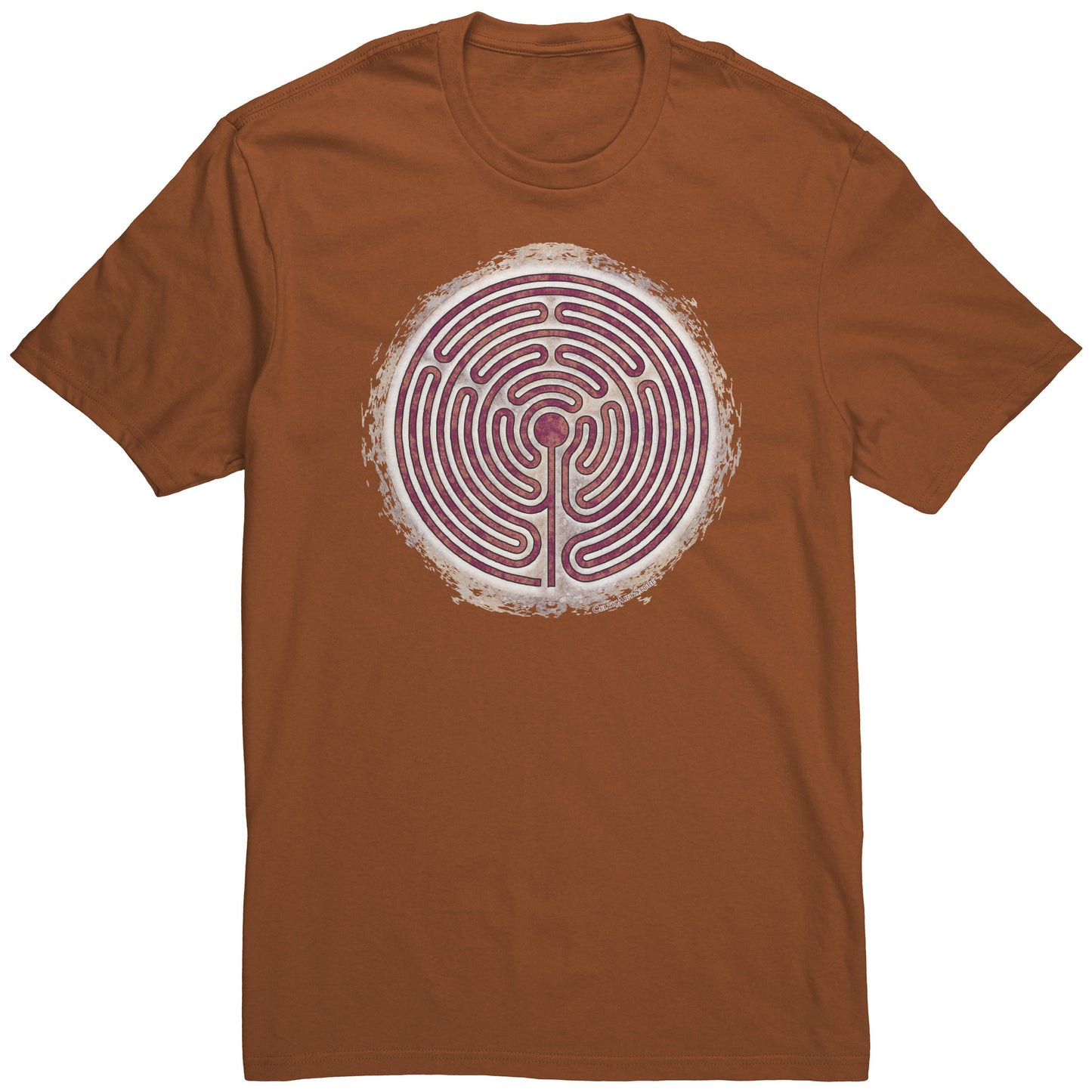 10 Circuit Labyrinth Brown Grunge Unisex T-shirt