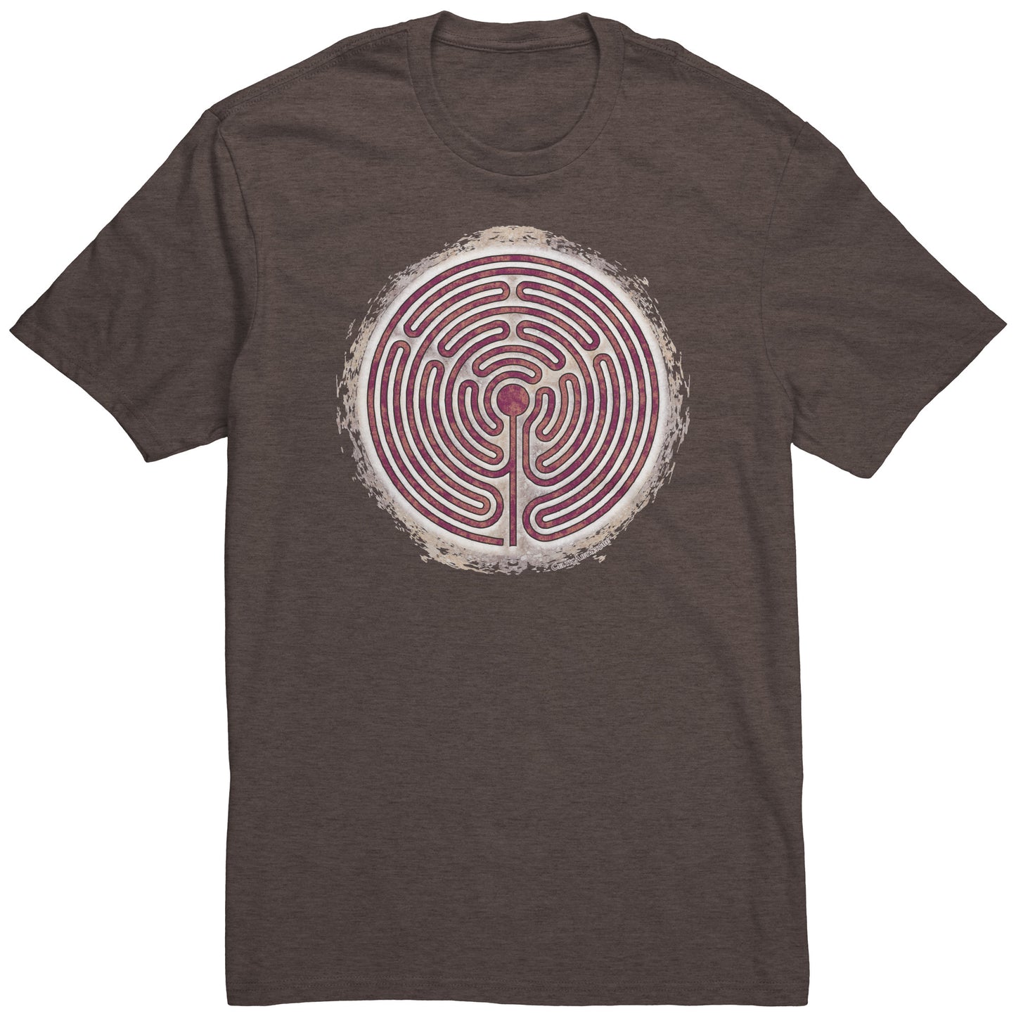 10 Circuit Labyrinth Brown Grunge Unisex T-shirt