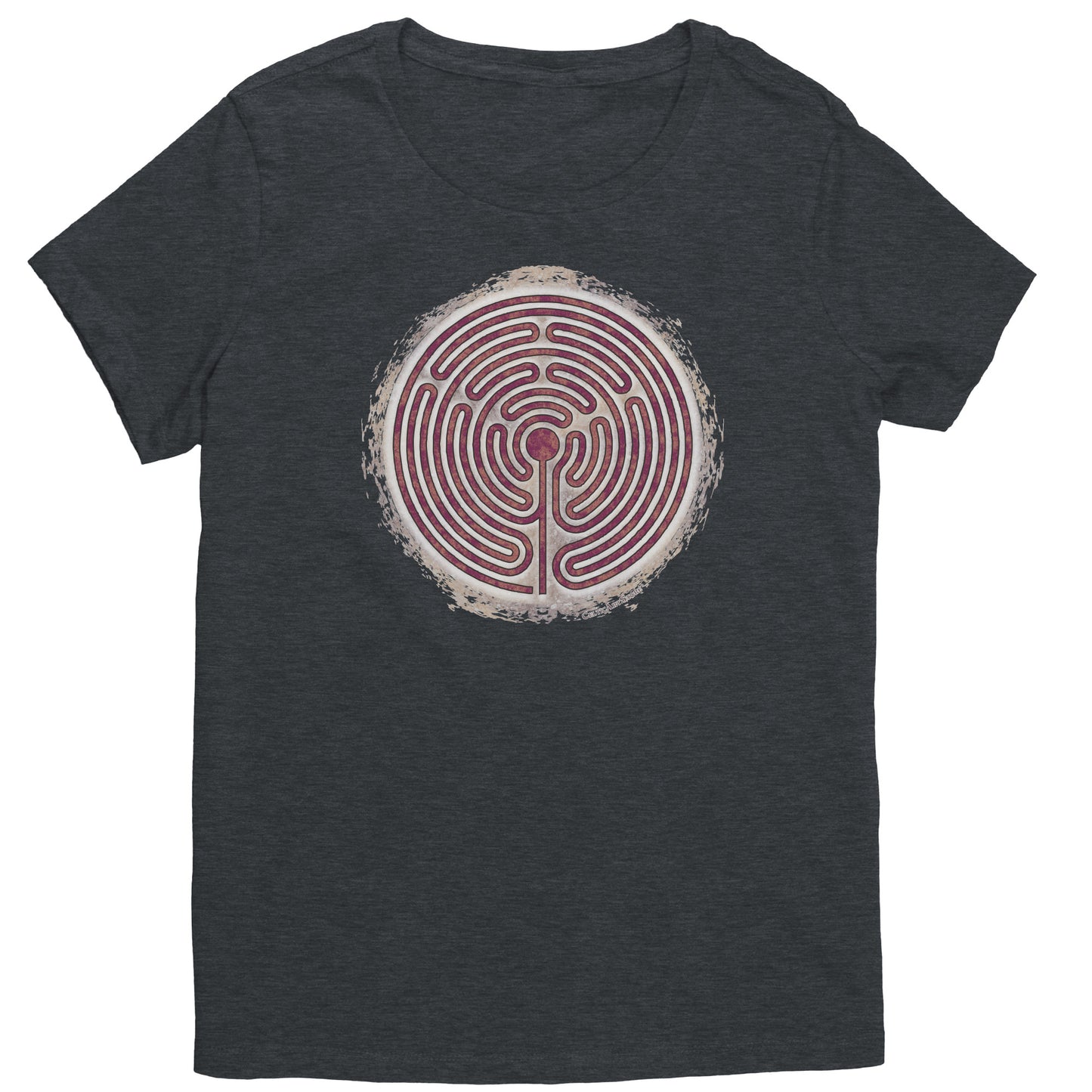 10 Circuit Labyrinth Brown Grunge Women's T-shirt
