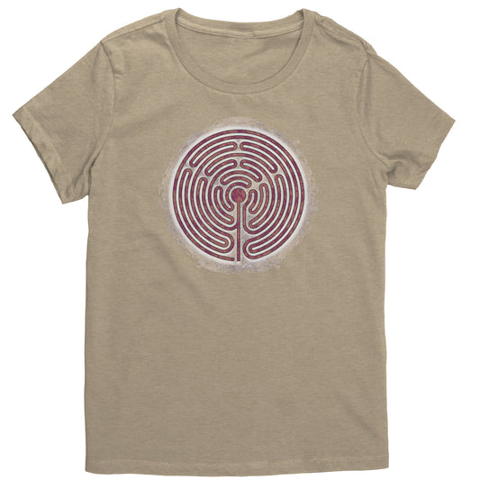 10 Circuit Labyrinth Brown Grunge Women's T-shirt