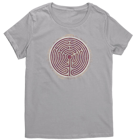10 Circuit Labyrinth Brown Grunge Women's T-shirt