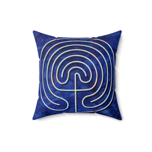 Meis Galacia Layrinth Faux Suede Pillow