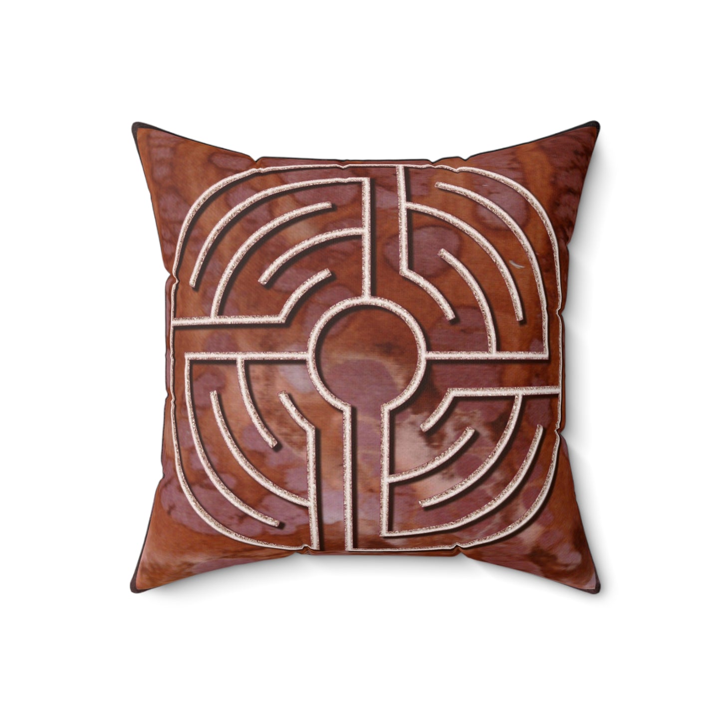 St. Lambertus Labyrinth Faux Suede Pillow