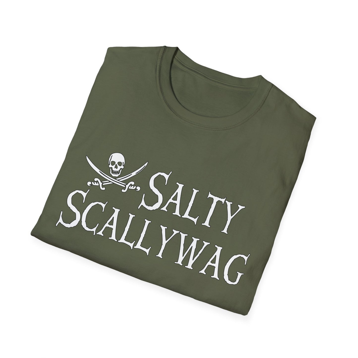 Jolly Roger Salty Scallywag Unisex Pirate T-Shirt