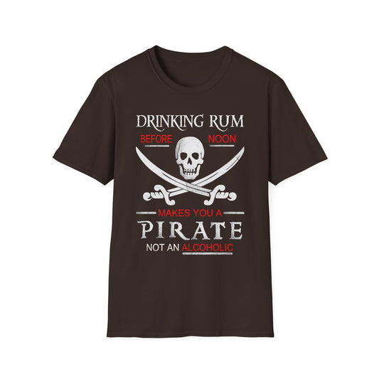 Drinking Rum Before Noon Softstyle Unisex Pirate Tee