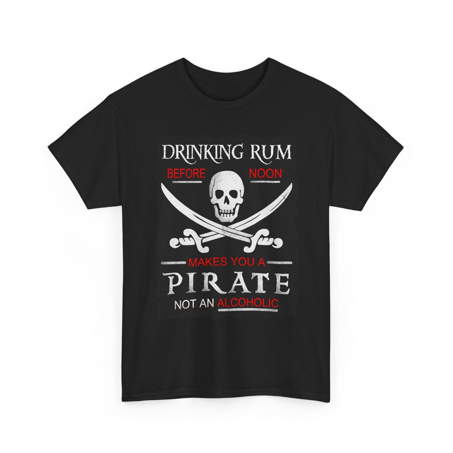 Drinking Rum Before Noon Unisex Pirate Tee - Torn Page