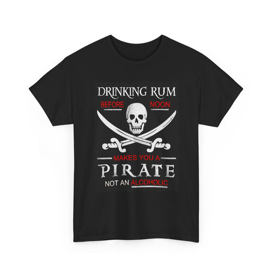 Drinking Rum Before Noon Unisex Pirate Tee - Torn Page