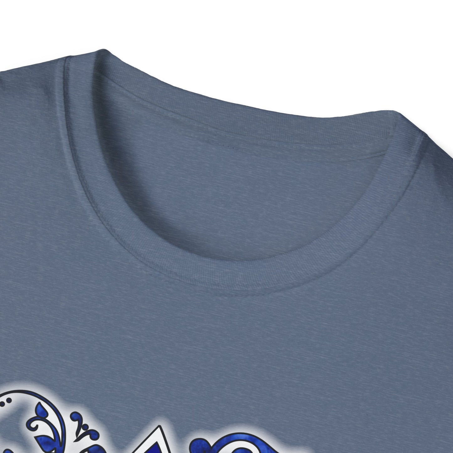 Denim Flower Star of David - Softstyle Unisex Tee