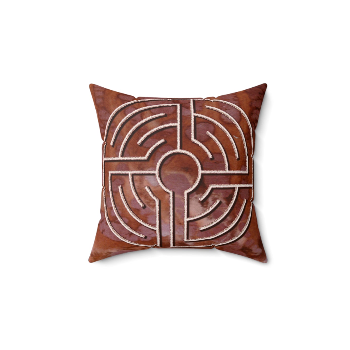 St. Lambertus Labyrinth Faux Suede Pillow