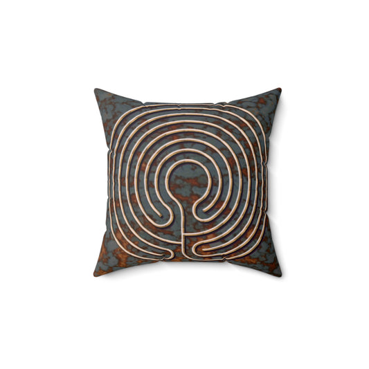 Kindos Labyrinth Faux Suede Pillow