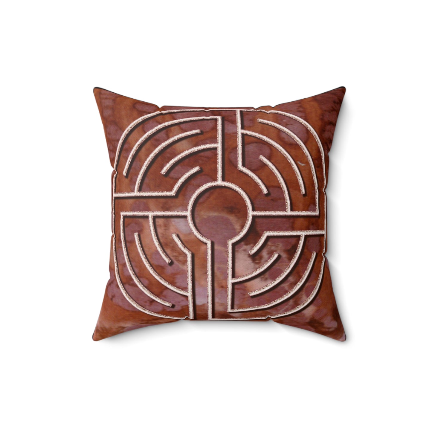 St. Lambertus Labyrinth Faux Suede Pillow