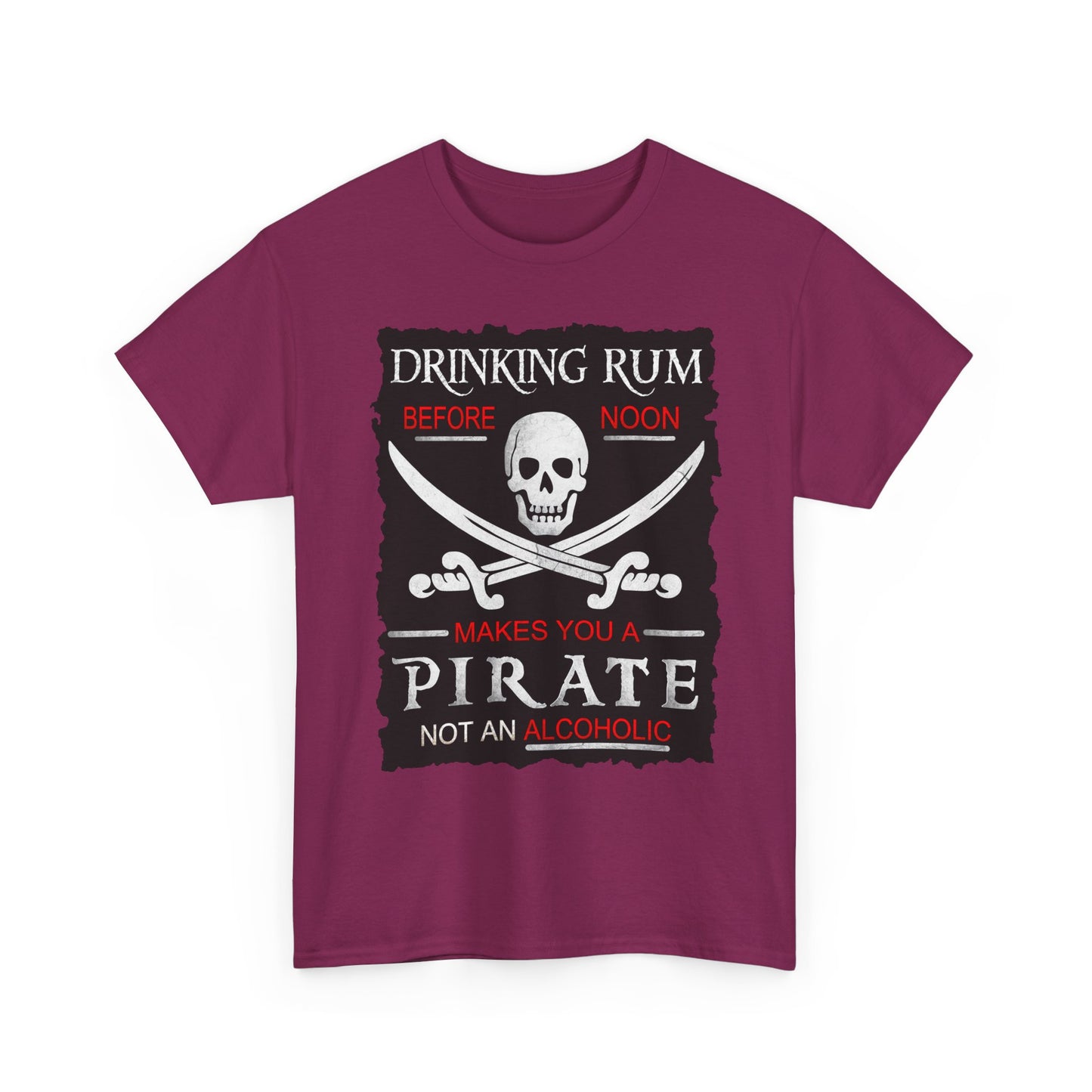 Drinking Rum Before Noon Unisex Pirate Tee - Torn Page