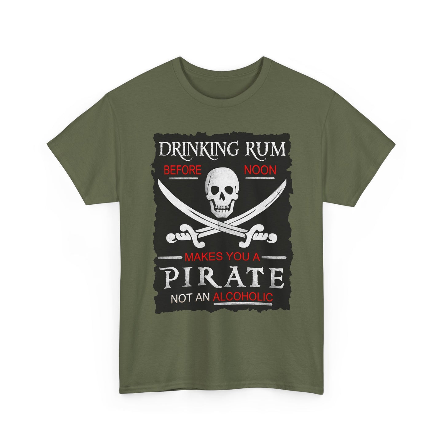 Drinking Rum Before Noon Unisex Pirate Tee - Torn Page