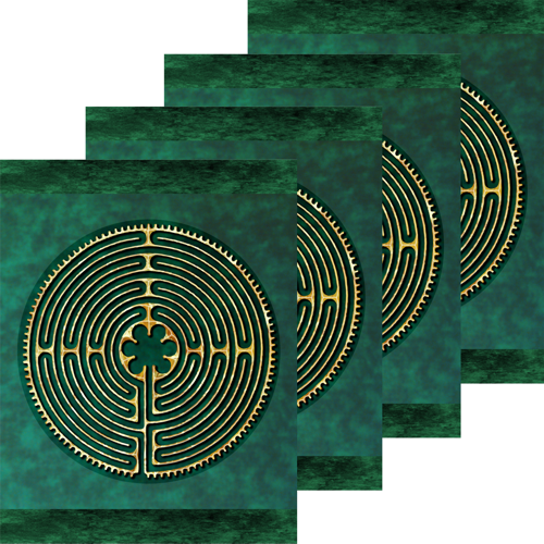 Finger Labyrinth Activity Pages Pack 4: Mindful Tracing Art