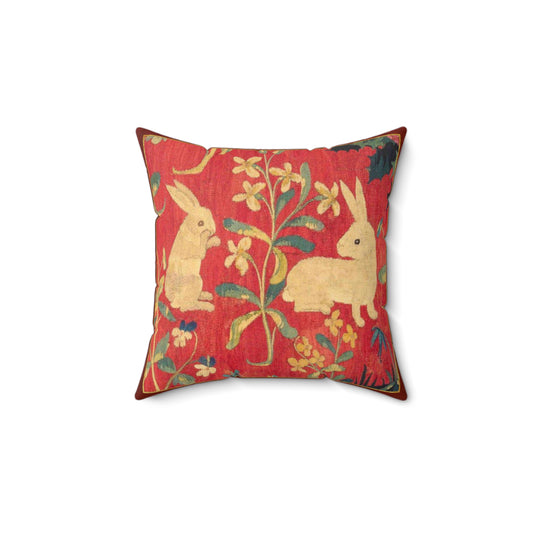Unicorn Tapestries - Two Rabbits from Mille Fleurs Background