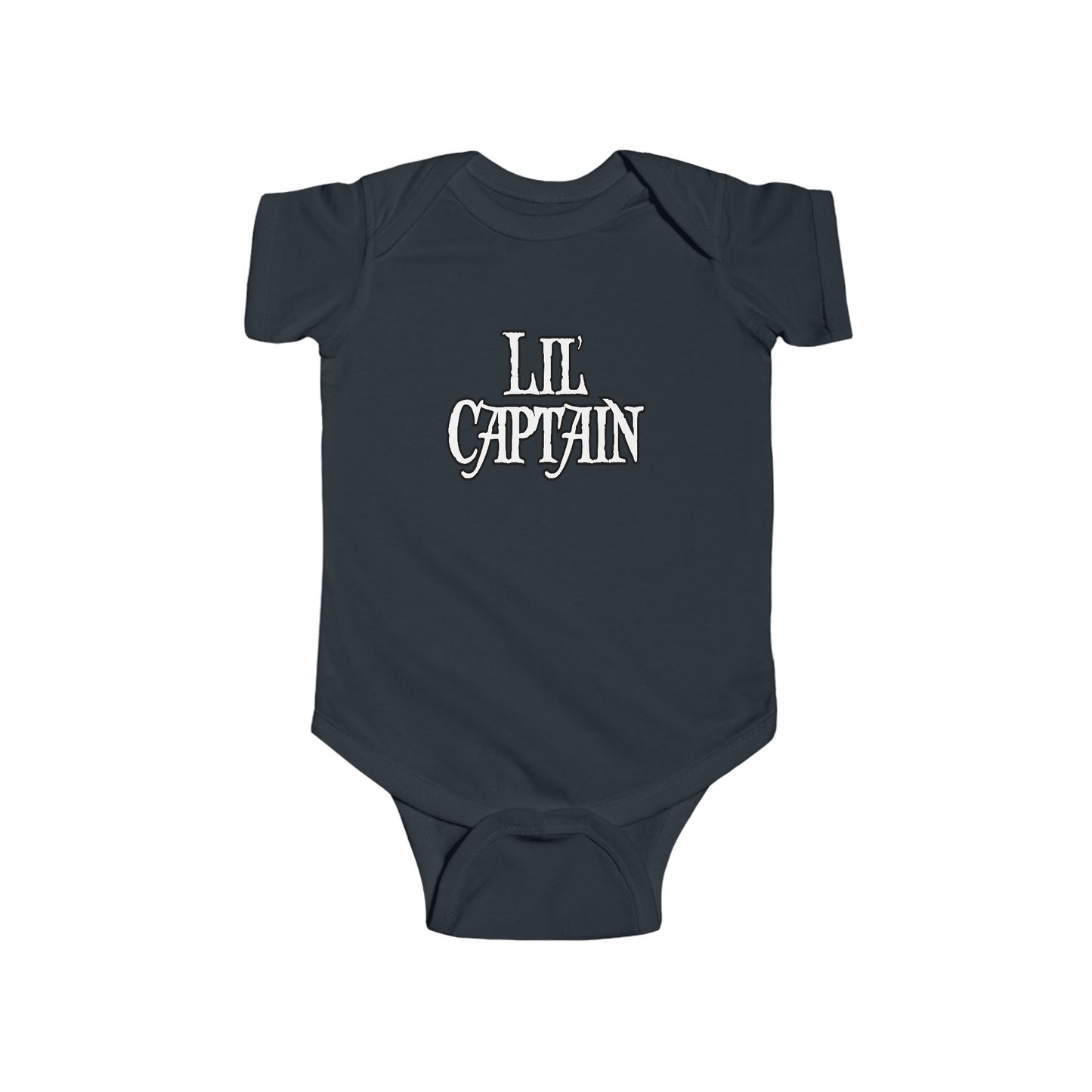 Lil Captain Double Print Pirate Baby Onesie