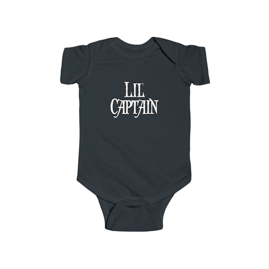 Lil Captain Double Print Pirate Baby Onesie
