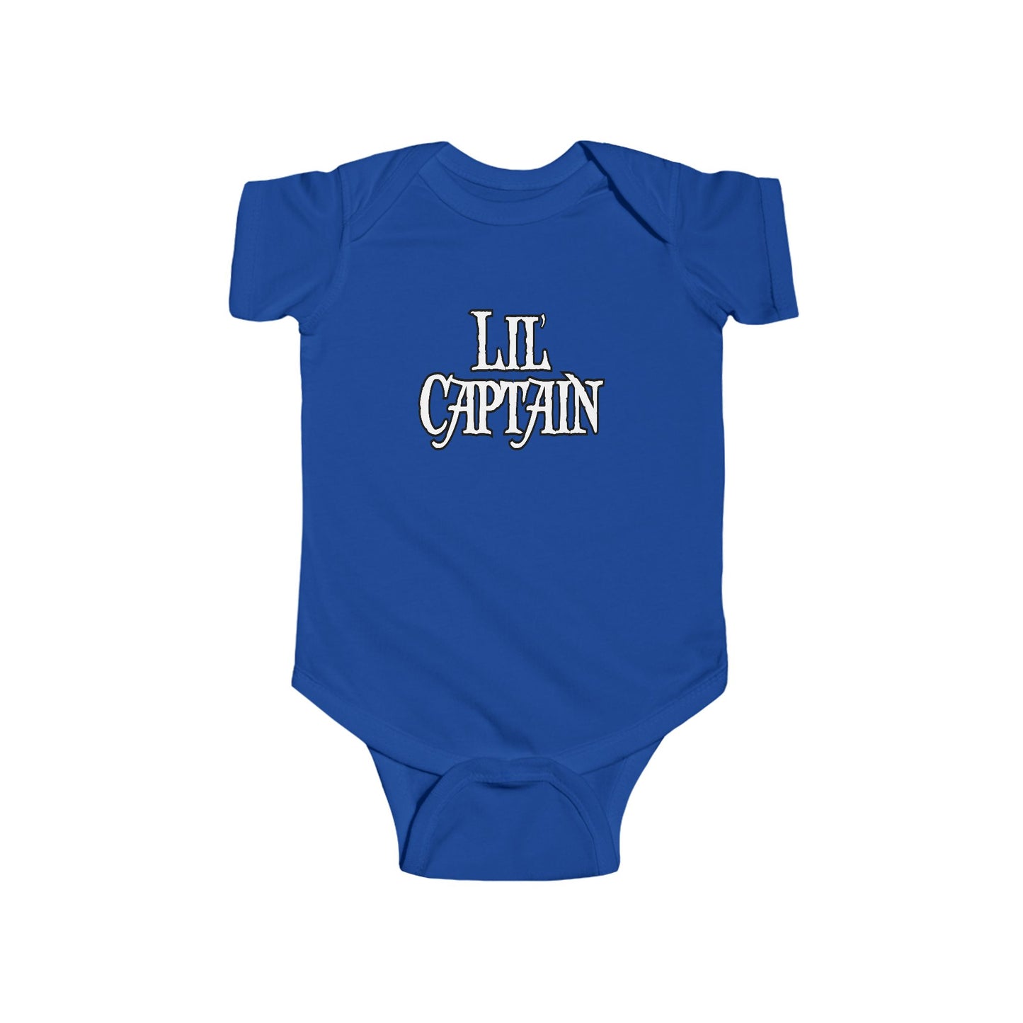 Lil Captain Double Print Pirate Baby Onesie