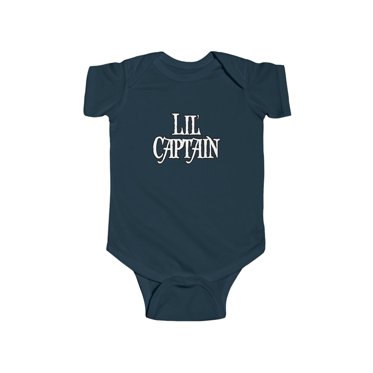 Lil Captain Double Print Pirate Baby Onesie