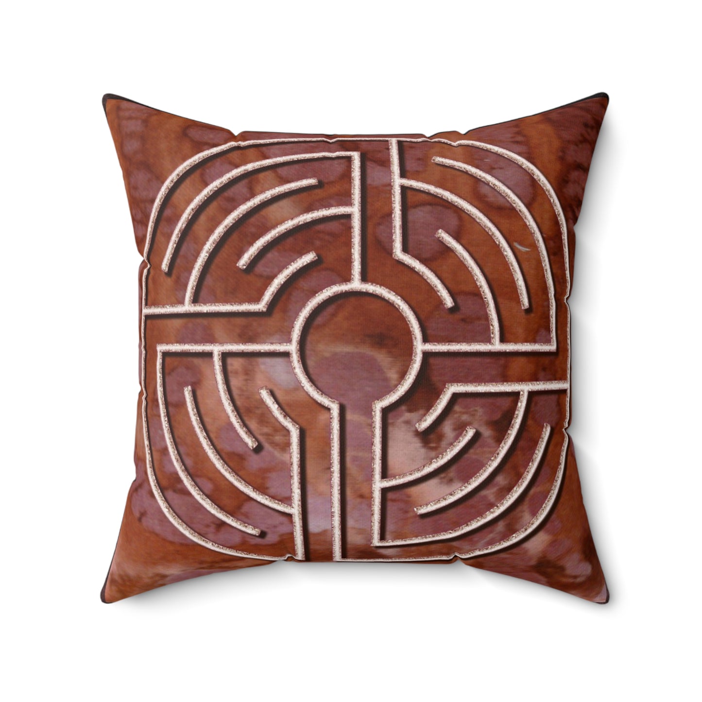 St. Lambertus Labyrinth Faux Suede Pillow