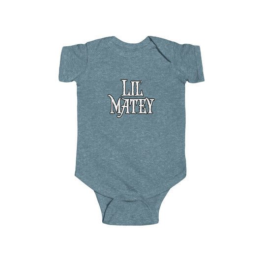 Lil Matey Double Print Pirate Baby Onesie