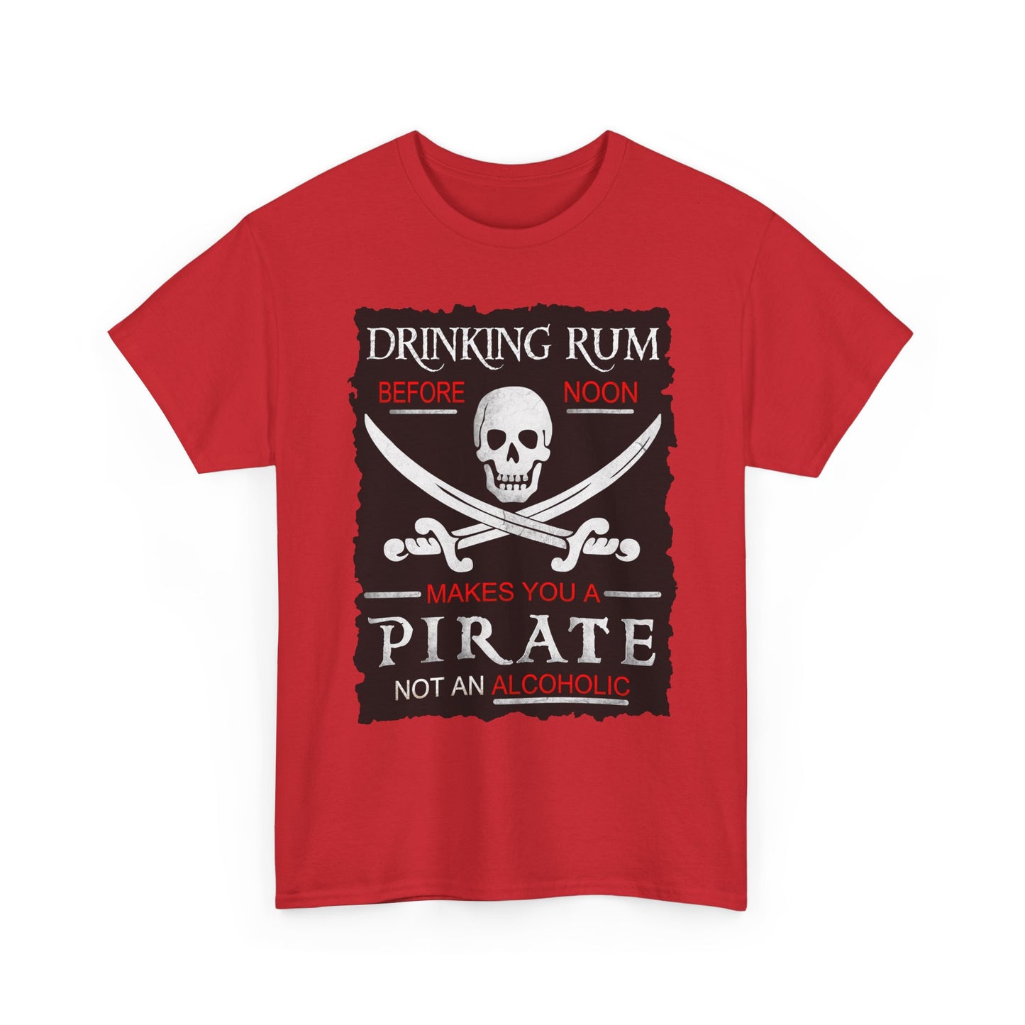 Drinking Rum Before Noon Unisex Pirate Tee - Torn Page