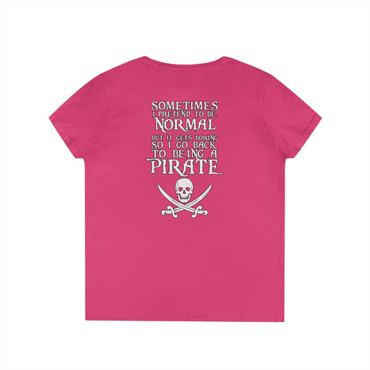 Pirates of the White Sands Womens V-Neck Tee
