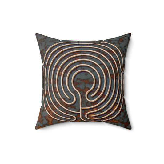 Kindos Labyrinth Faux Suede Pillow