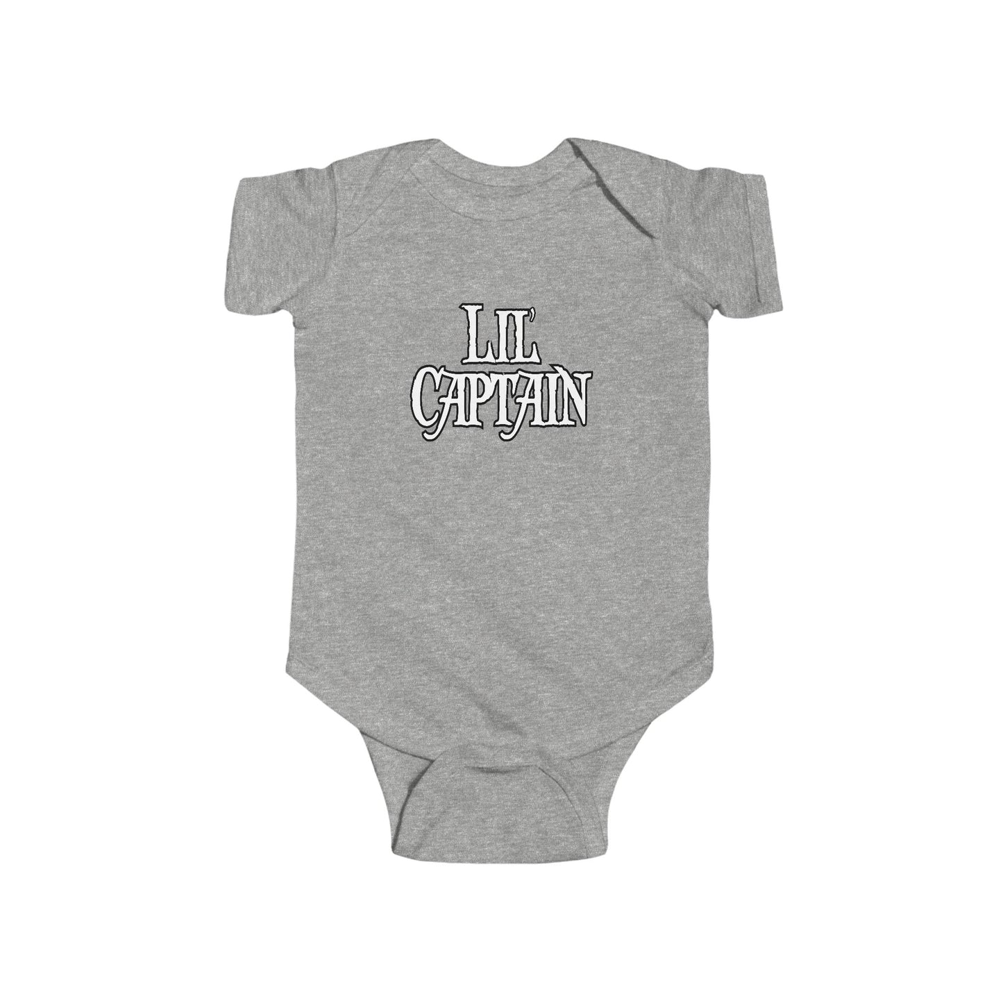 Lil Captain Double Print Pirate Baby Onesie