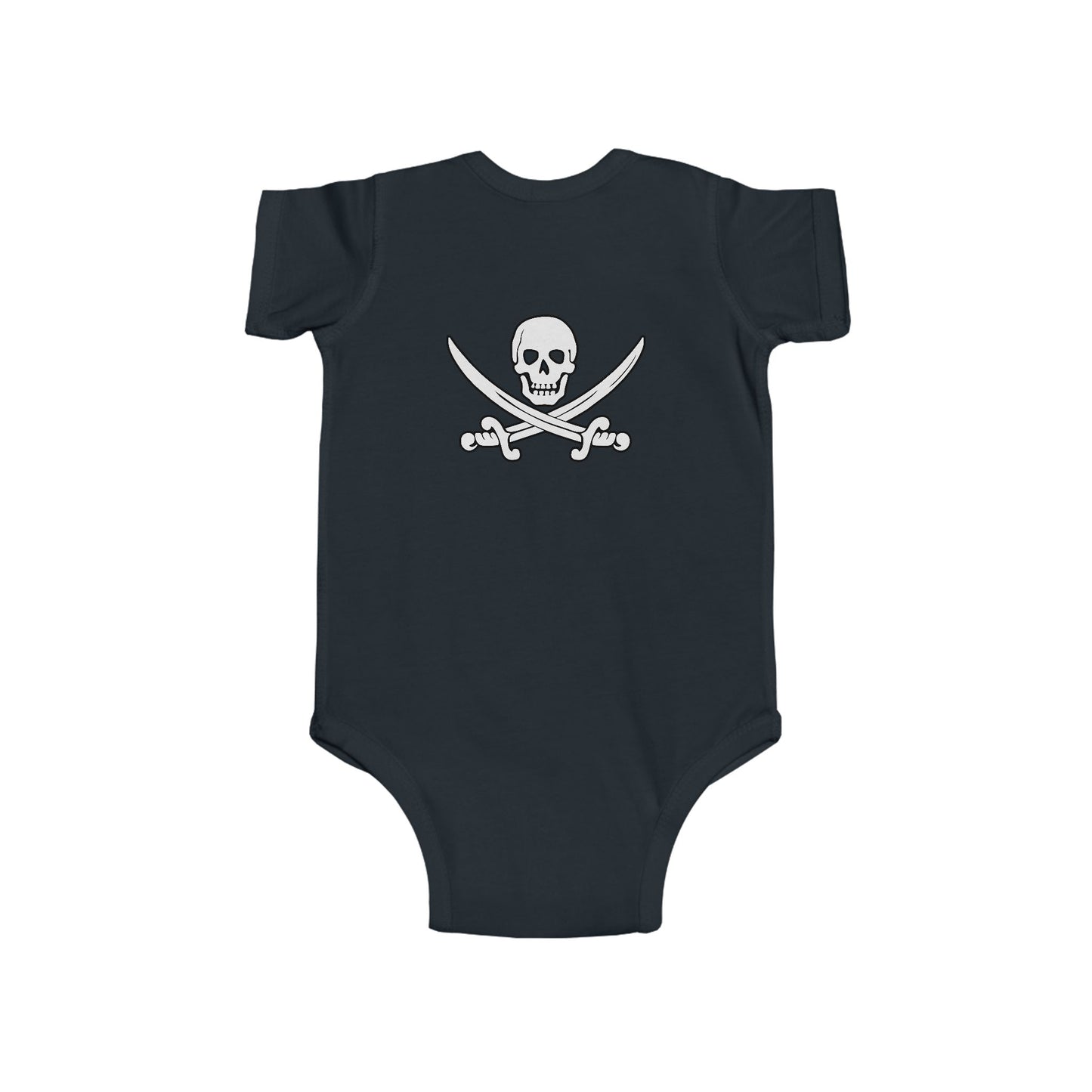 Lil Captain Double Print Pirate Baby Onesie