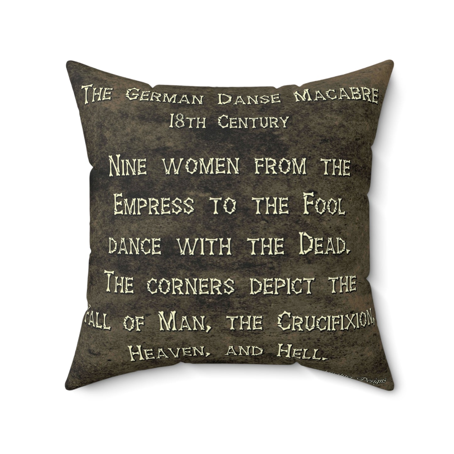 German Danse Macabre Throw Pillow