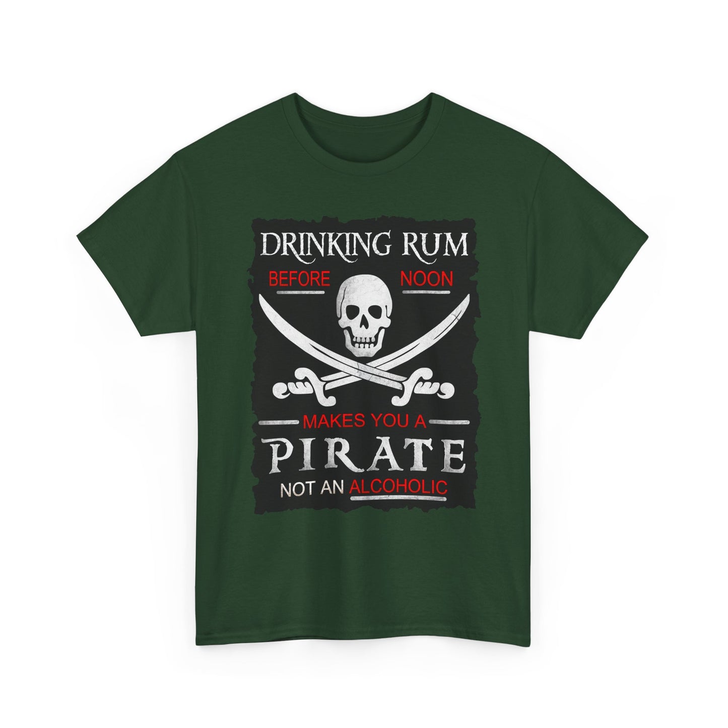 Drinking Rum Before Noon Unisex Pirate Tee - Torn Page