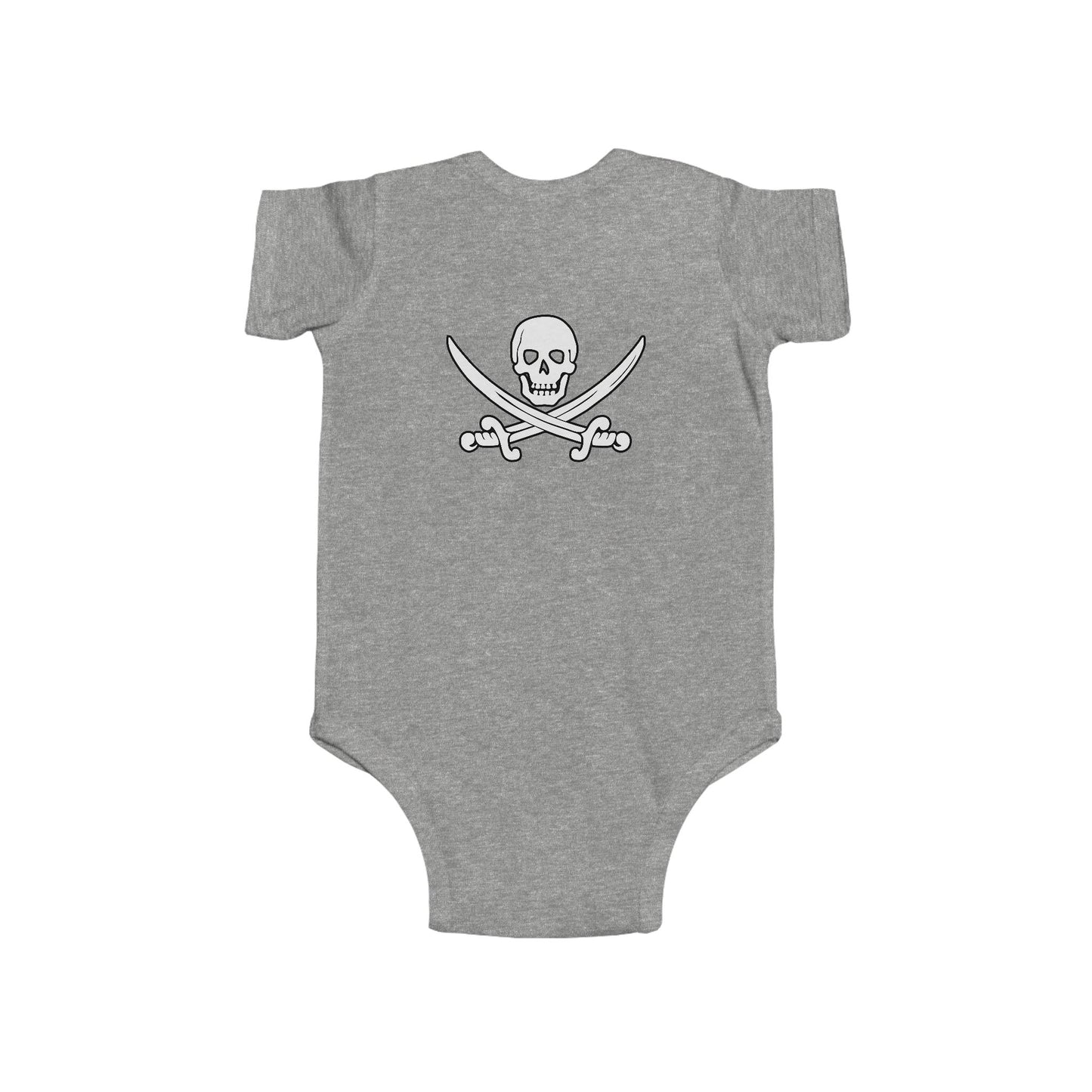 Lil Captain Double Print Pirate Baby Onesie