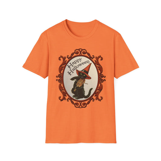 Happy Halloween Vintage Cat and Fiddle Unisex T-Shirt