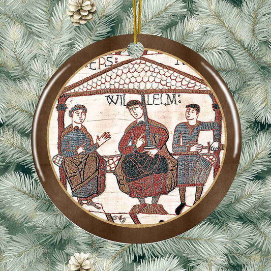 Bayeux Tapestry Ceramic Holiday Ornament - William of Normandy