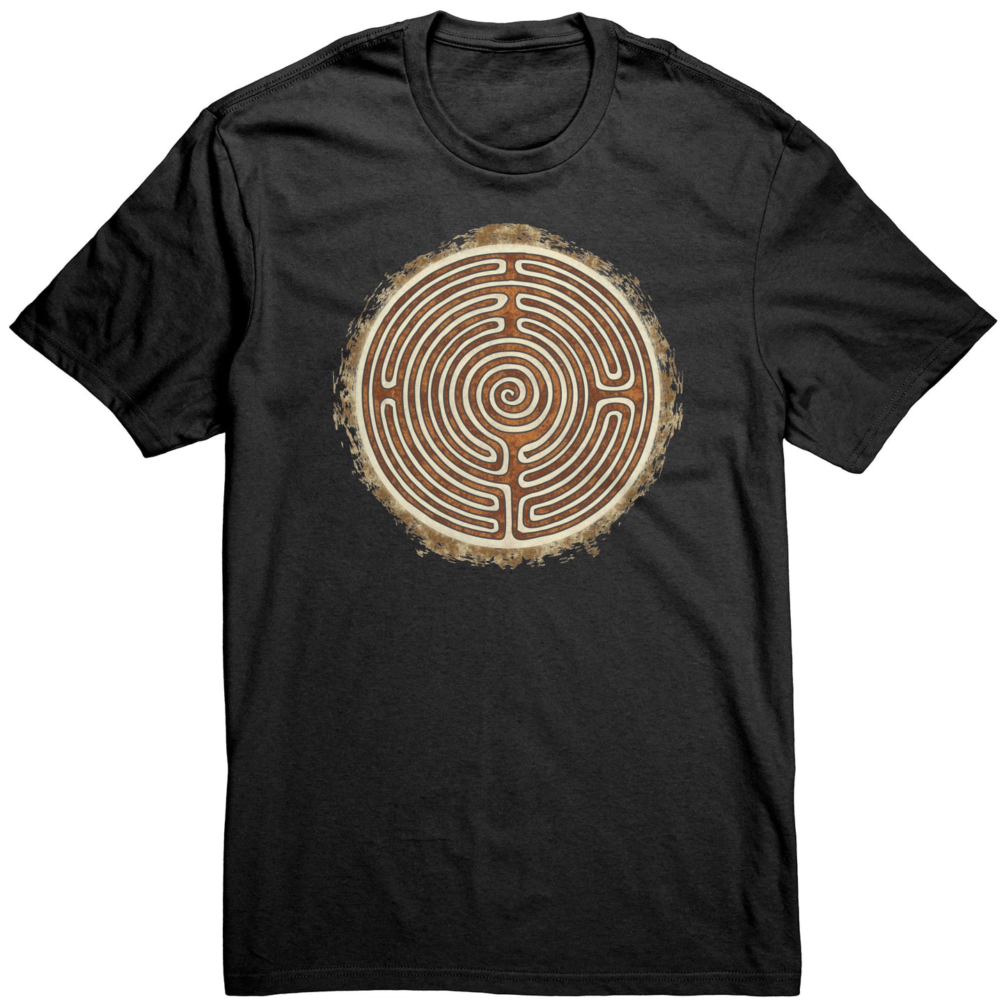 Bayeux Cathedral Labyrinth Brown Grunge Unisex T-shirt
