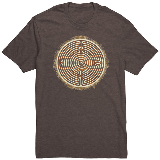 Bayeux Cathedral Labyrinth Brown Grunge Unisex T-shirt