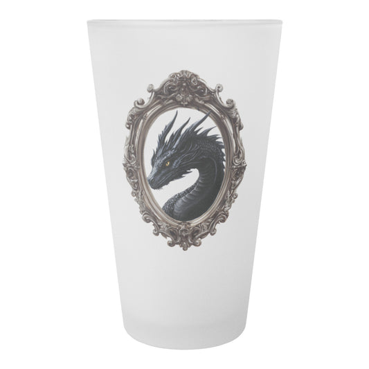 Black Dragon Frosted Pint Glass