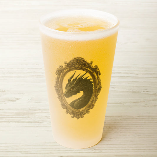 Black Dragon Frosted Pint Glass
