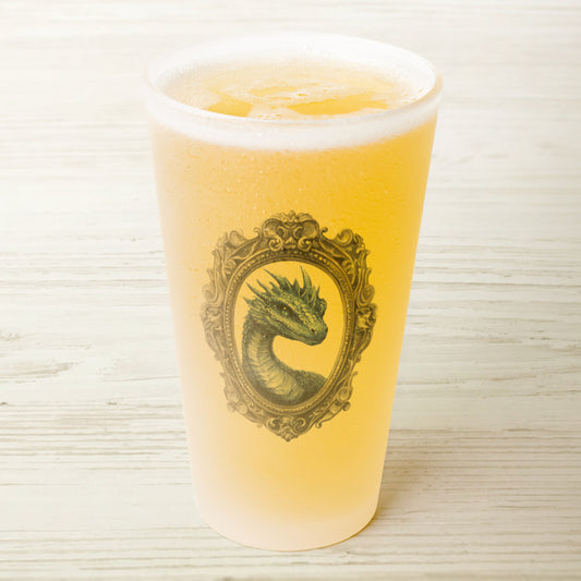 Blue Dragon Frosted Pint Glass