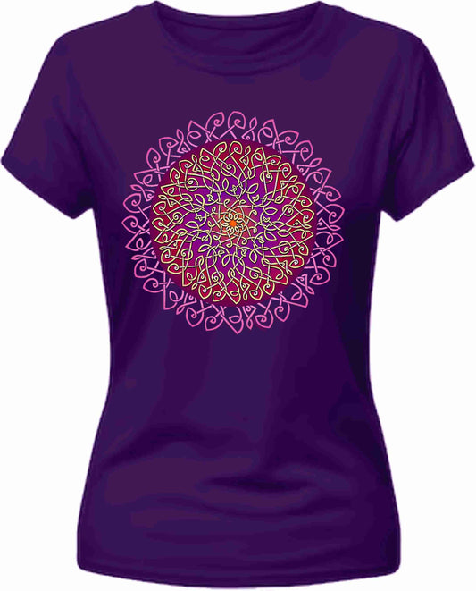 Celtic Burst - Sangria Womens T-shirt