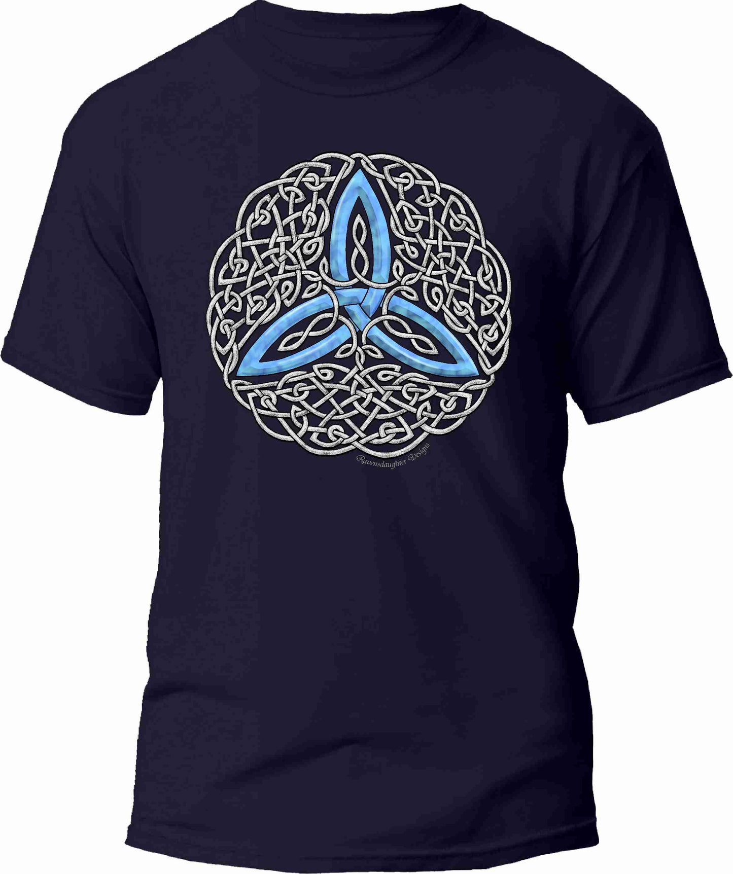 Celtic Flourish Trinity Knot - Blue Unisex T-Shirt