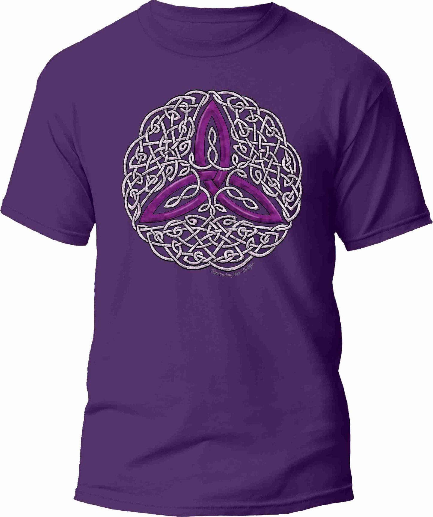 Celtic Flourish Trinity Knot - Purple Unisex T-Shirt