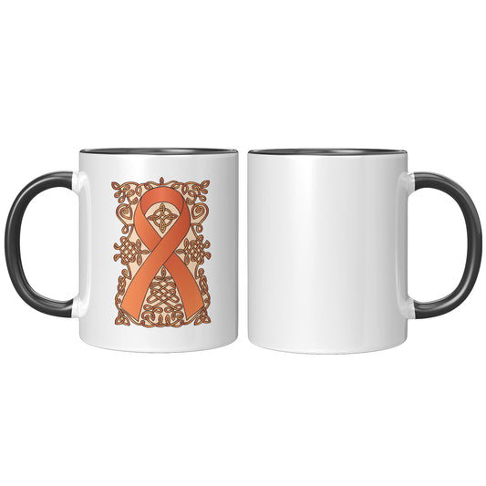 Celtic Art Awareness Ribbon Coffee Mug - Orange