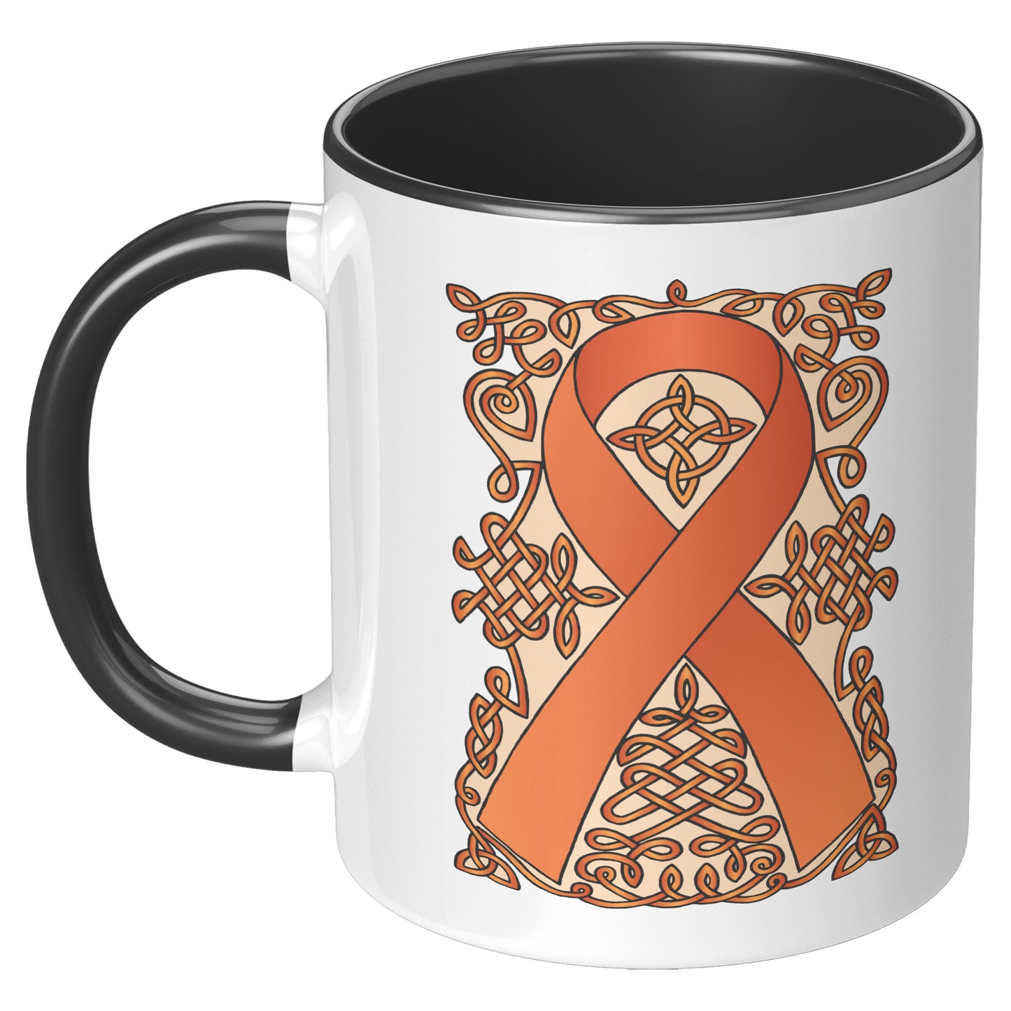 Celtic Art Awareness Ribbon Coffee Mug - Orange