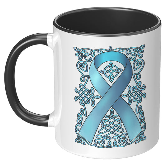 Celtic Art Awareness Ribbon Coffee Mug - Turquoise