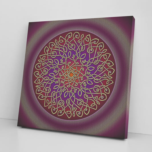 Celtic Art Burst - Sangria Canvas Wall Art