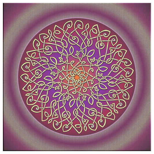 Celtic Art Burst - Sangria Canvas Wall Art