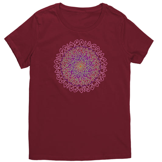 Celtic Burst - Sangria Womens T-shirt